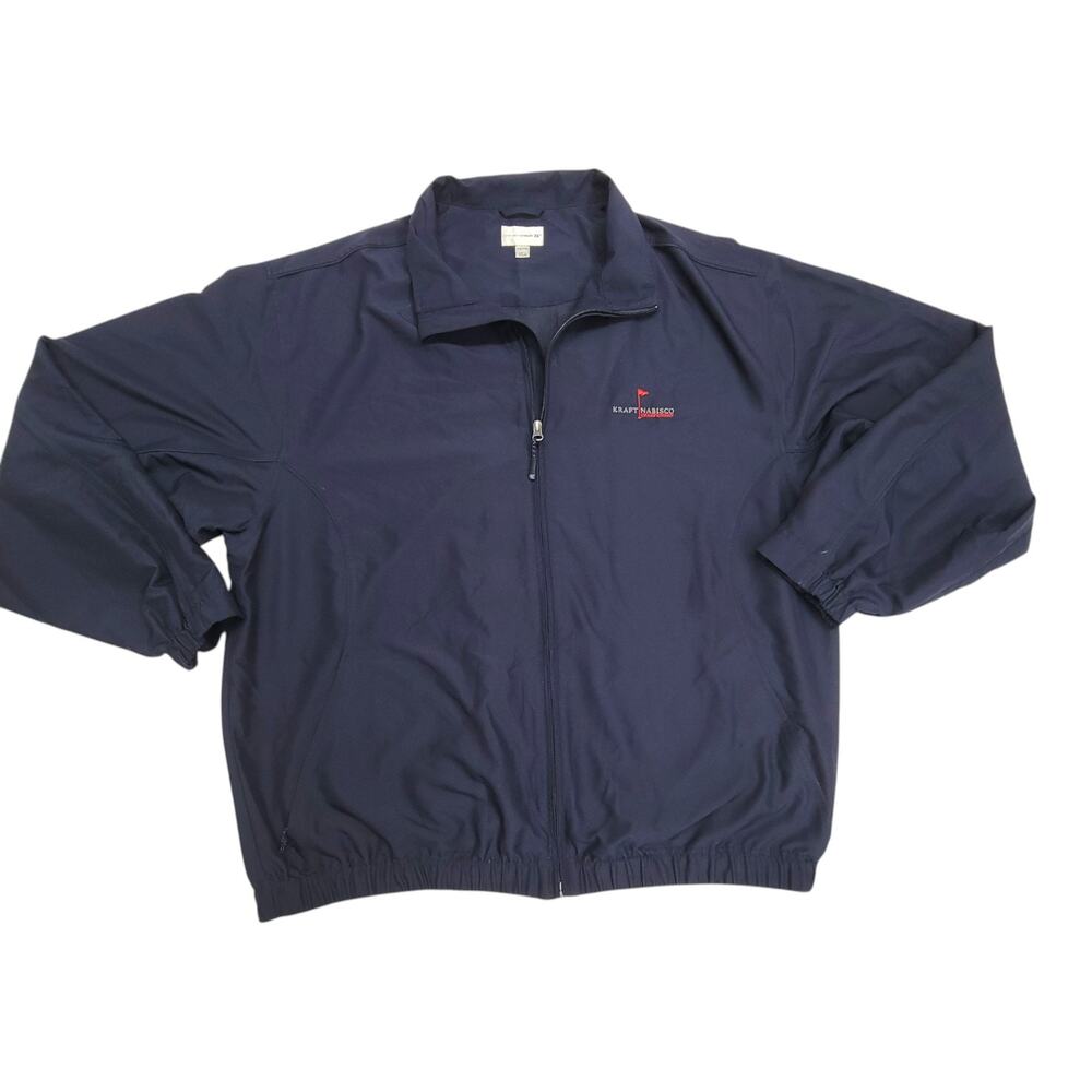 Cutter & Buck CB WindTec Navy Blue Golf Jacket Mens 3XL Kraft Nabisco Full Zip